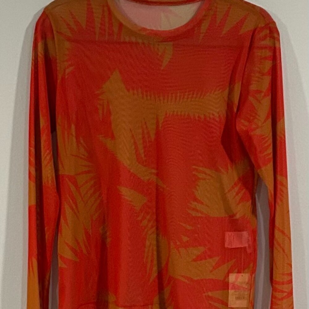 Pleats Please Issey Miyake Printed Crew Neck Blouse Size S - Picture 3 of 9